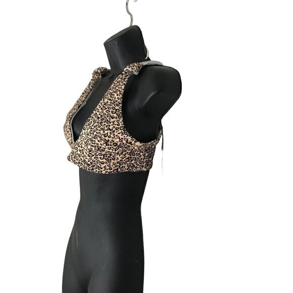 NWT Zaful Leopard Print  Bikini Top Size 8 - Picture 2 of 5